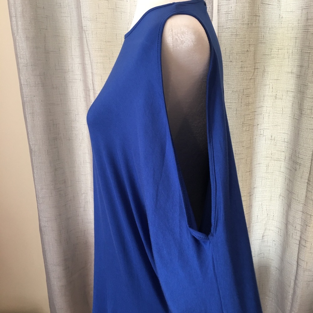 Emerald Solid Jersey Cold Shoulder Tunic Top~New! - image 7